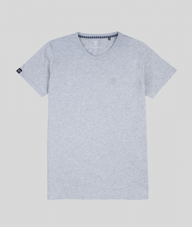 T-Shirt Männer Basic Logo Grau