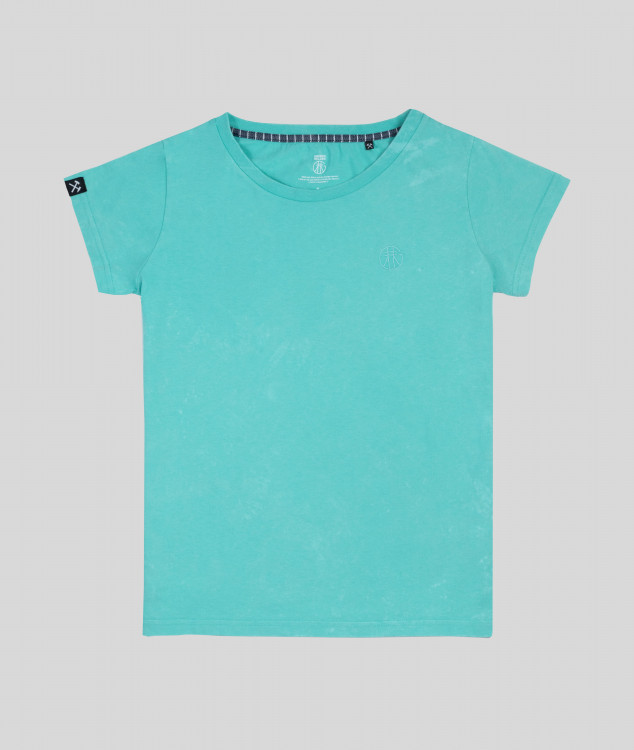 T-Shirt Frauen Basic Logo Mint